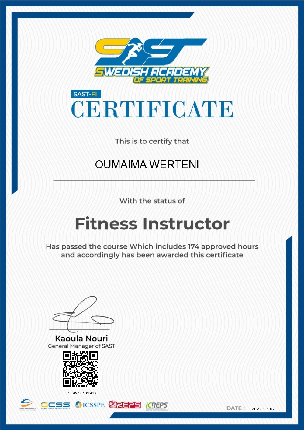 Oumaima Werteni